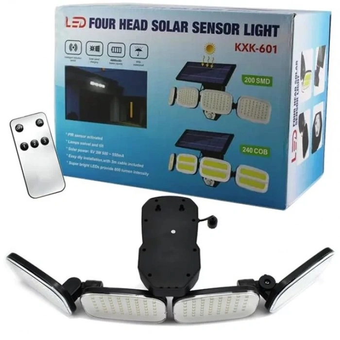 Hubrendy SH Powermaster 6 Volt - 3 Watt Solar Panelli Hareket Sensörlü 200 Smd Ledli Lamba Pm-8048