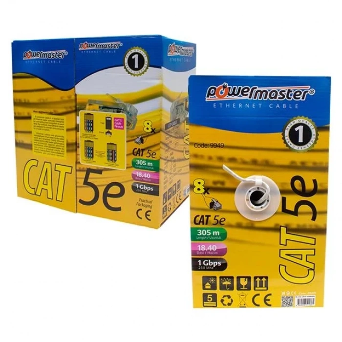 Hubrendy SH Powermaster Cat5 305 Metre Ethernet Network Kablosu