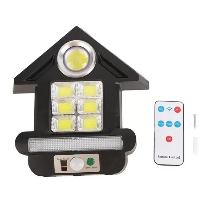 Hubrendy SH Powermaster Cl-s180 Solarlı Kumandalı Sensörlü Kapı Aydınlatması
