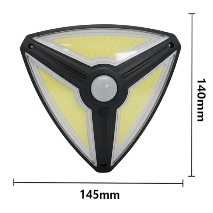 Hubrendy SH Powermaster Mx-1219b 150 Cob Ledli Sensörlü 3 Modlu Solar Duvar Lambası