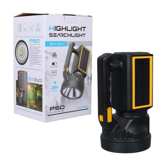 Hubrendy SH Powermaster Mx-w5192-p50 Solar Şarjlı Işıldak
