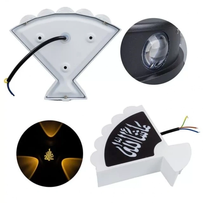 Hubrendy SH Powermaster Pm-24454 3000k Maşallah Arapça Üçgen Dekoratif Led Duvar Aplik