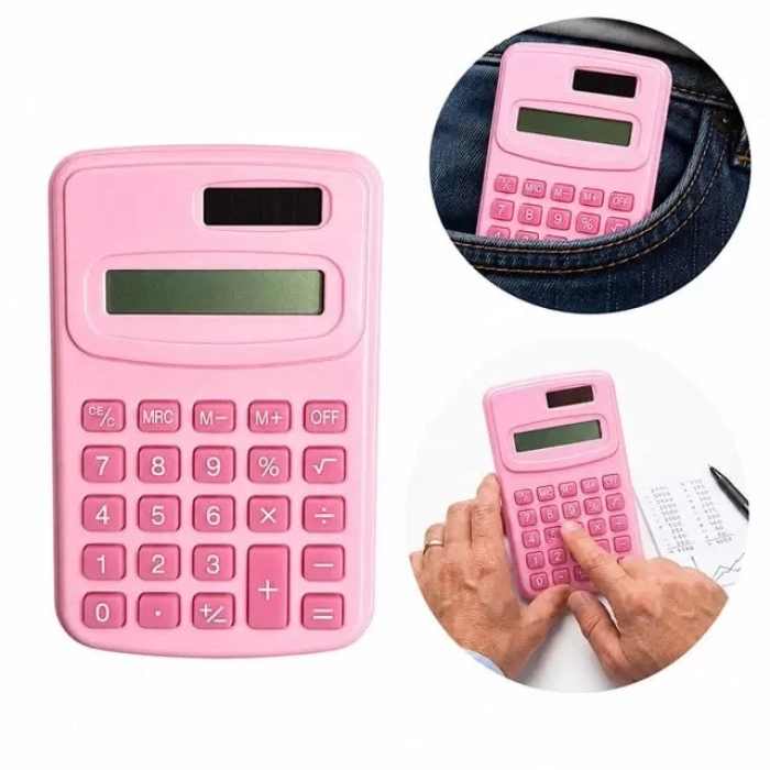 Hubrendy SH Powermaster Pm-25421 Pembe Mini Hesap Makinesi