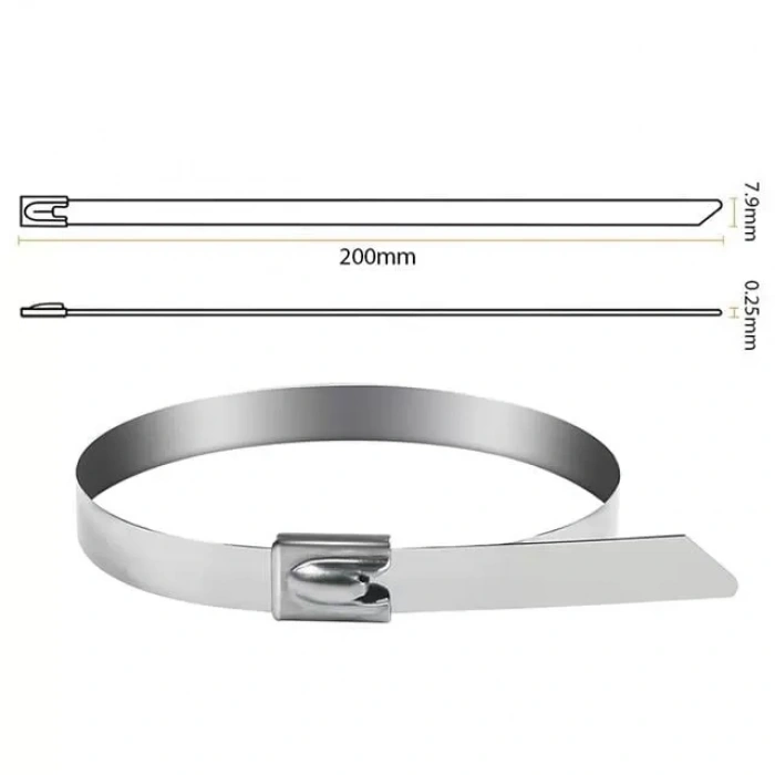 Hubrendy SH Powermaster Pm-26362 304 Paslanmaz Çelik Kablo Bağı 7.9x200mm