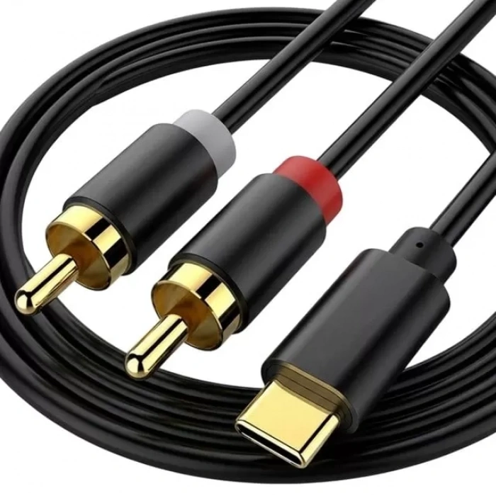 Hubrendy SH Powermaster Pm-29963 2xrca To Type-c 2 Metre Kablo