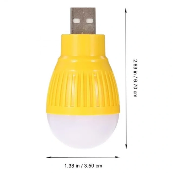 Hubrendy SH Powermaster Pm-34389 Usb Beyaz Gece Lambası Mini Ampul Aydınlatma