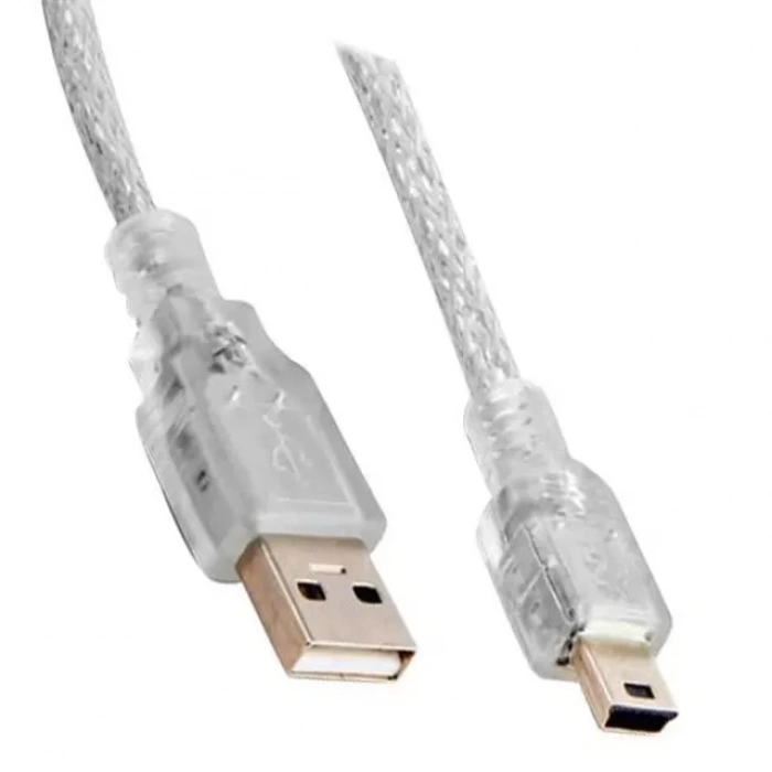 Hubrendy SH Powermaster Usb 2.0 Şeffaf 3 Metre Mini 5 Pin Kablo