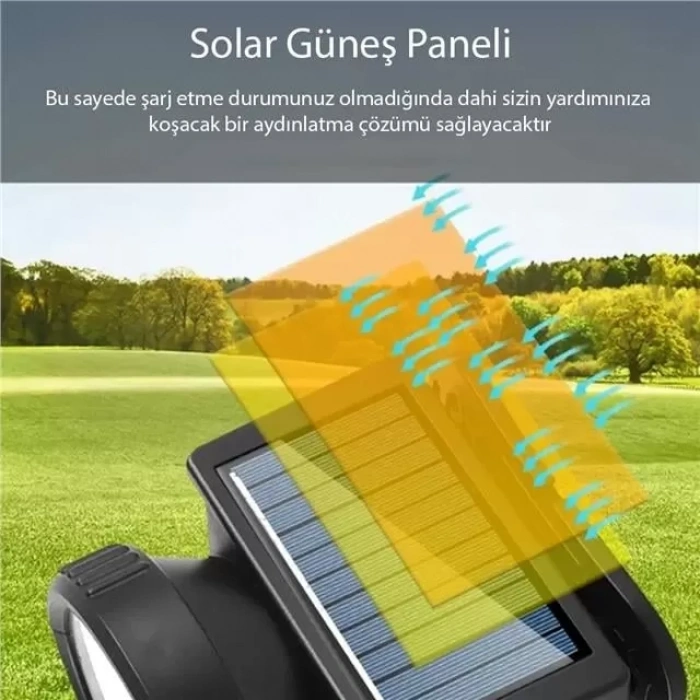 Hubrendy SH Powermaster Wh-8868b Solar Kafa Lambası