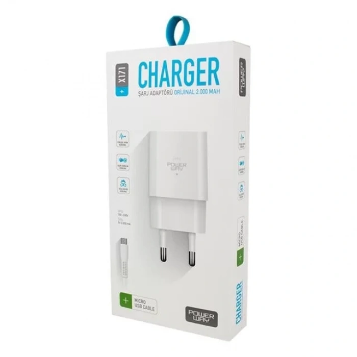 Hubrendy SH Powerway X-171 Micro Usb 2.1 Amper Şarj Aleti-kablo