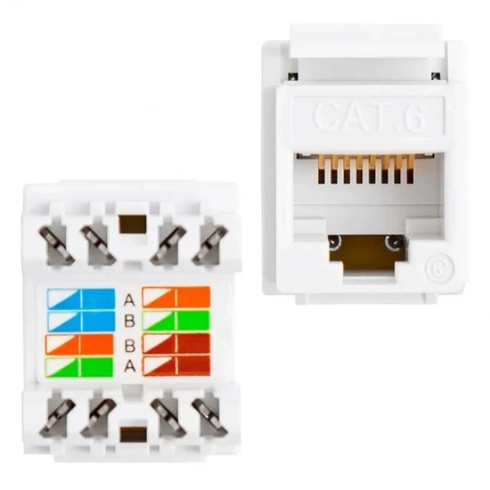 Hubrendy SH Rj45 Cat6 Şase 180 Derece Keystone Jack