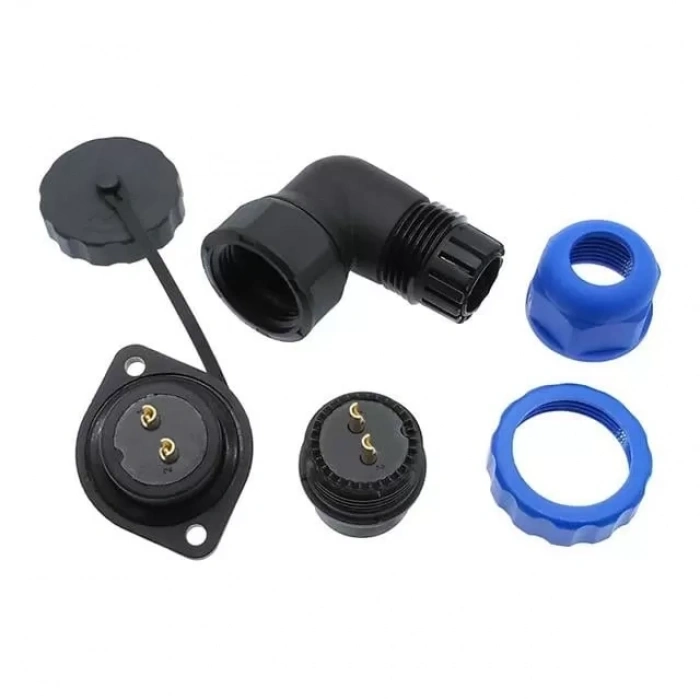 Hubrendy SH Sd20 Su Geçirmez 2 Pin 20 Mm Konnektör 90° Dirsek
