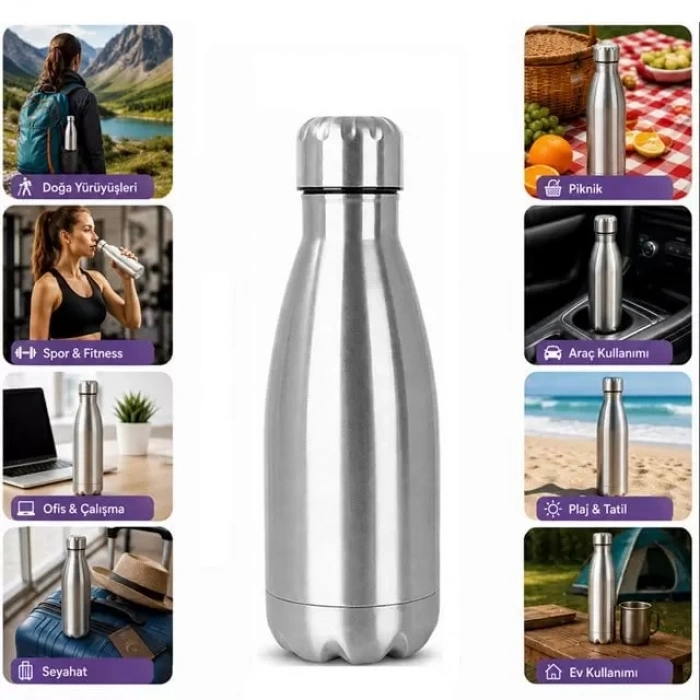 Hubrendy SH Sunup Sn-25713 Şişe Tipi 500 Ml. Paslanmaz Çelik Termos