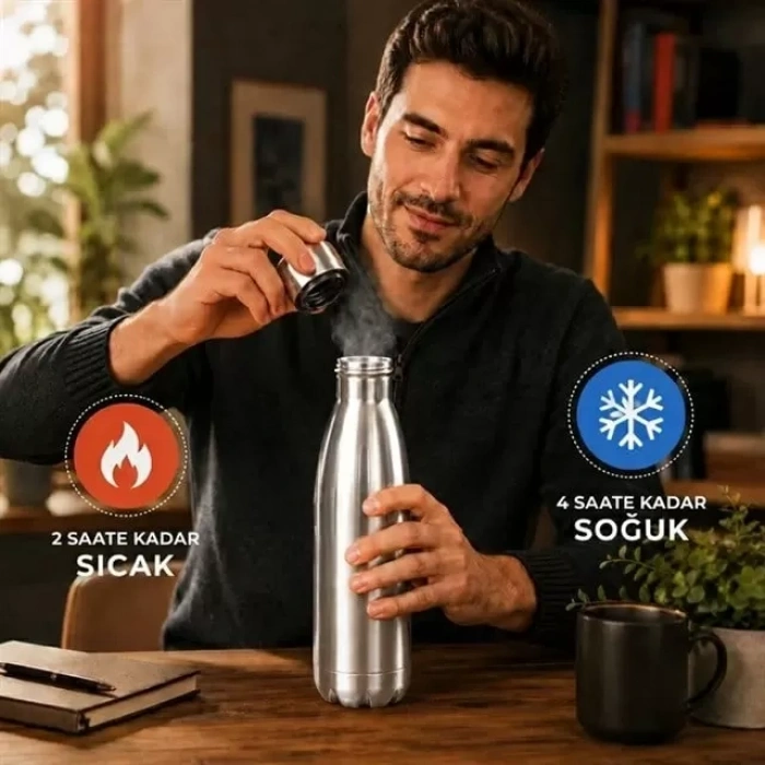 Hubrendy SH Sunup Sn-25713 Şişe Tipi 500 Ml. Paslanmaz Çelik Termos
