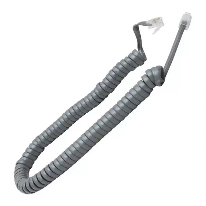 Hubrendy SH Telefon Spiral Kablo Gri