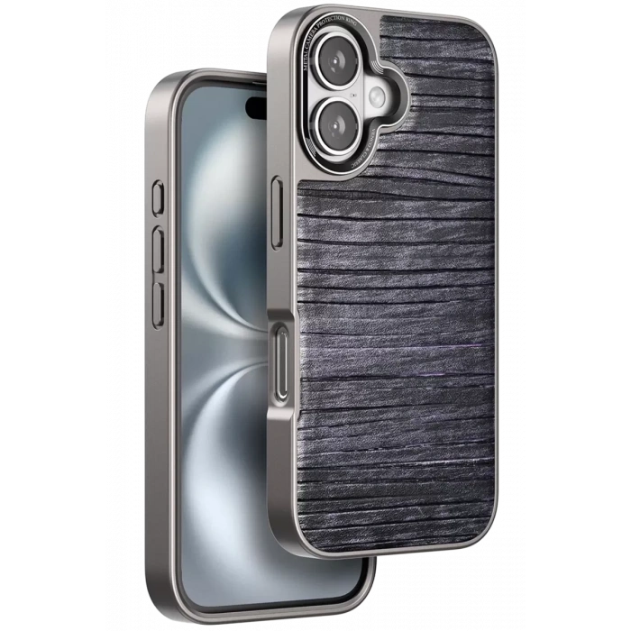 Hubrendy SH Venco Apple İphone 16 Wave Kapak - Derin Mor