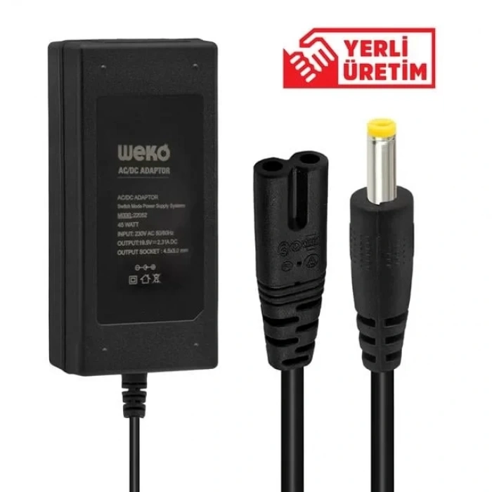Hubrendy SH Weko 19.5v 2.31ah 4.5x3.0mm Uçlu Notebook Adaptör