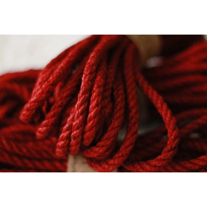 Hubrendy Bez Shibaritürk Kırmızı Jüt Bondage Ipi 8mm/8mt