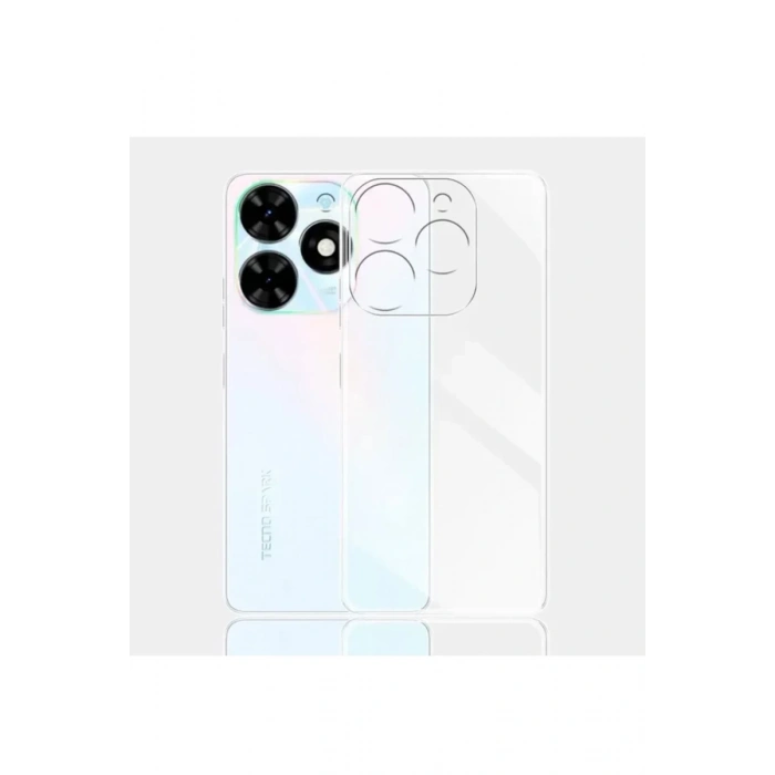 Hubrendy Bez Tecno Spark Go 2024 Kılıf Lüx Şeffaf Silikon