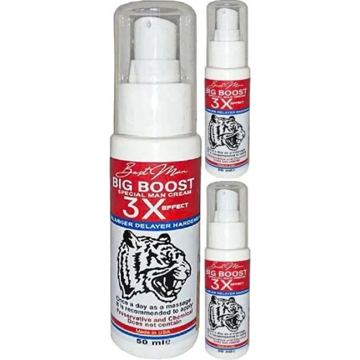 Hubrendy Bez Süper Bigboost Cream 3 Adet 50 ml Erkeklere Özel 3xeffect