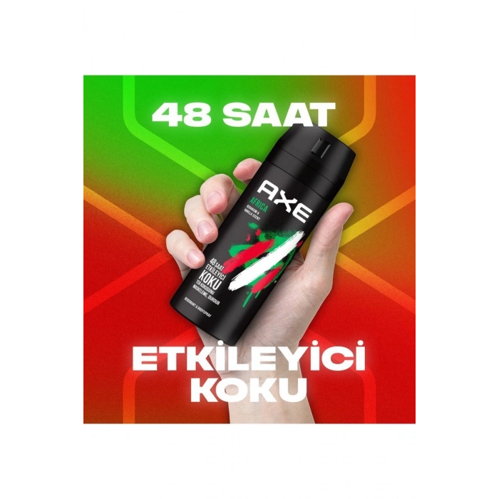 Hubrendy Tedarik 2 Adet Axe Africa Erkek Deodorant Sprey 150 ml