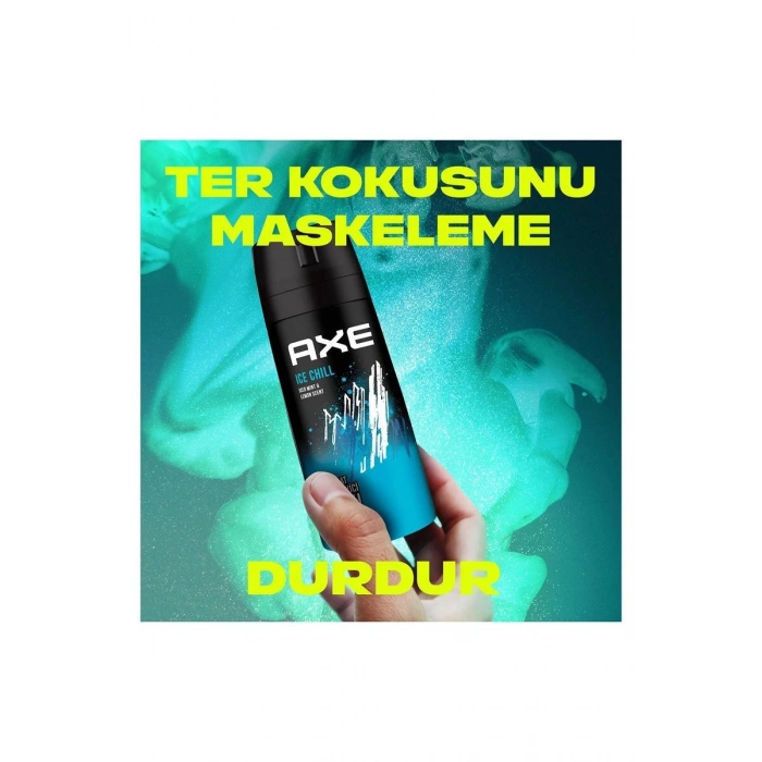 Hubrendy Tedarik 2 Adet Axe Ice Chill Erkek Deodorant Sprey 150 ml