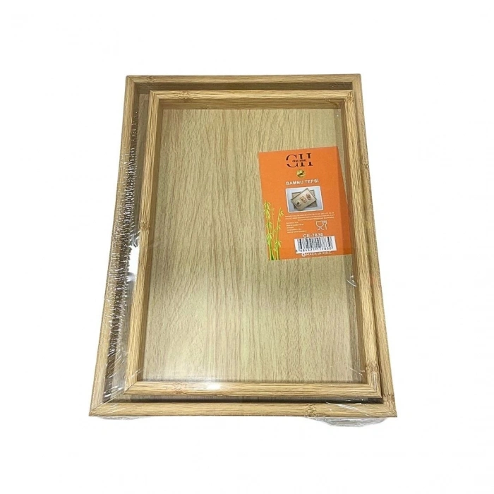 Hubrendy Tedarik 2li Bambu Tepsi