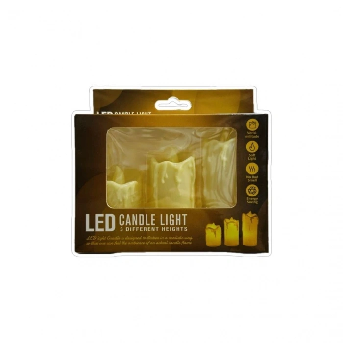 Hubrendy Tedarik 3li Led Mum