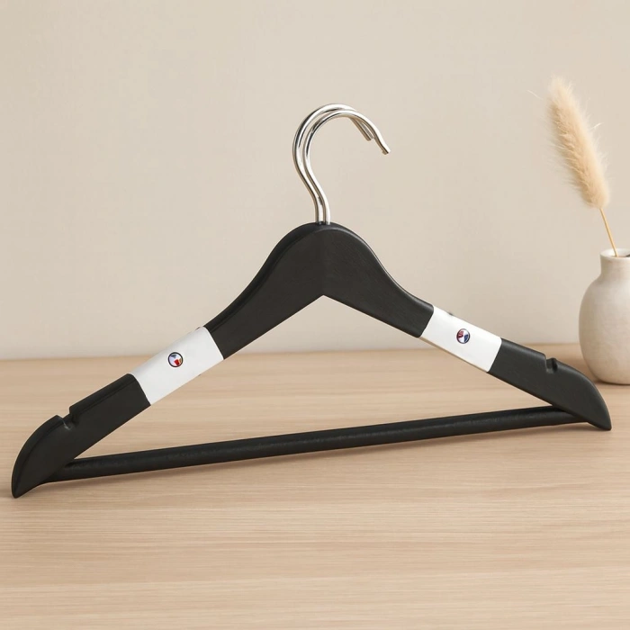 Hubrendy Tedarik 3lü Sert Plastik Elbise Askısı (Metal Başlı)