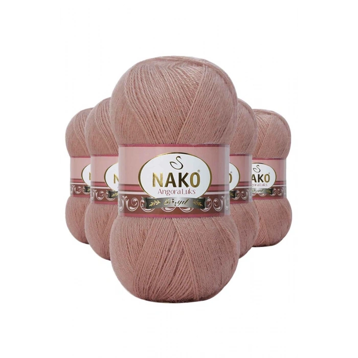 Hubrendy Tedarik 5 Adet Angora Lüks El Örgü İpi Bronz 11054