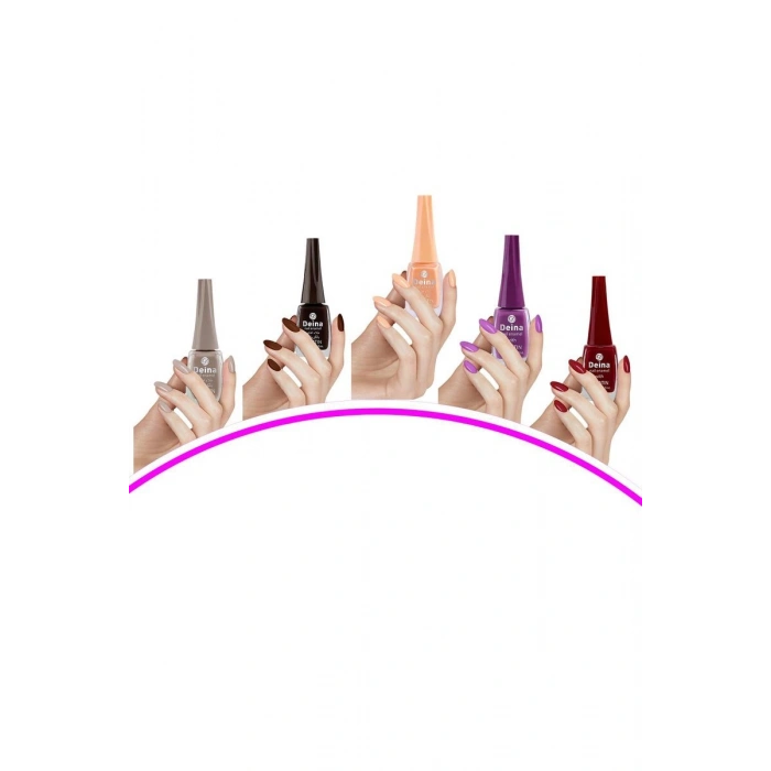 Hubrendy Tedarik 5 Adet Keratinli Besleyici Oje 14 ml SET4