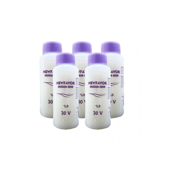 Hubrendy Tedarik 5 Adet Oksidan Krem Saç Boya Sıvısı 9luk 30 volüme 60 ml