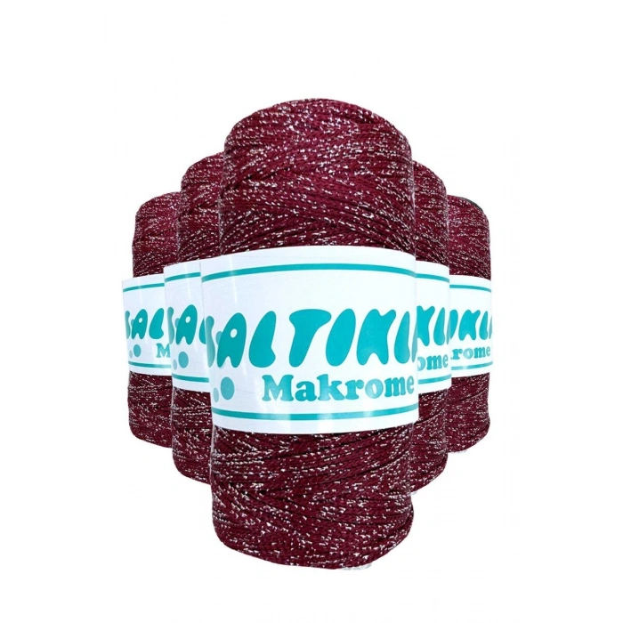 Hubrendy Tedarik 5 Adet Polyester Simli Makrome İpi SG-1560
