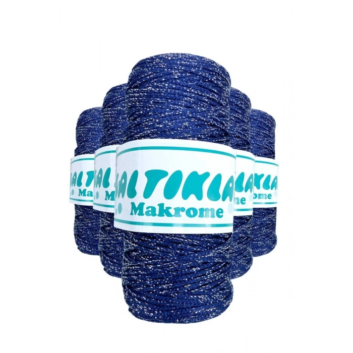 Hubrendy Tedarik 5 Adet Polyester Simli Makrome İpi SG-370