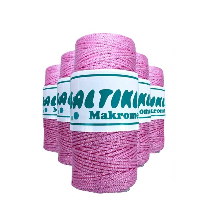 Hubrendy Tedarik 5 Adet Polyester Simli Makrome İpi SS-1545
