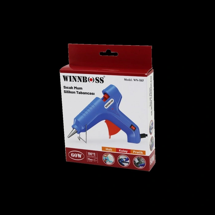 Hubrendy Tedarik 60W Anahtarlı Sıcak Silikon Tabancası (11mm, 190°C)