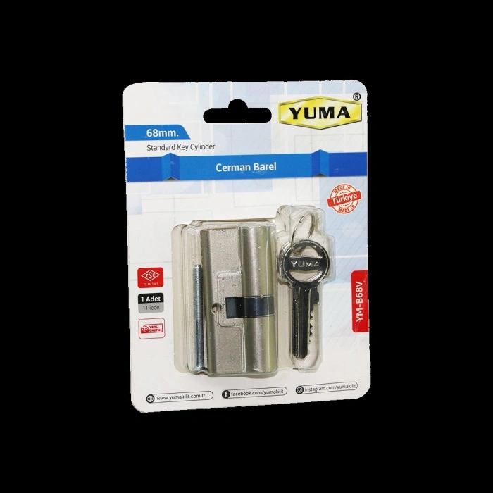 Hubrendy Tedarik 68 mm Silindir Barel (Nikel Saten) - 3 Anahtarlı
