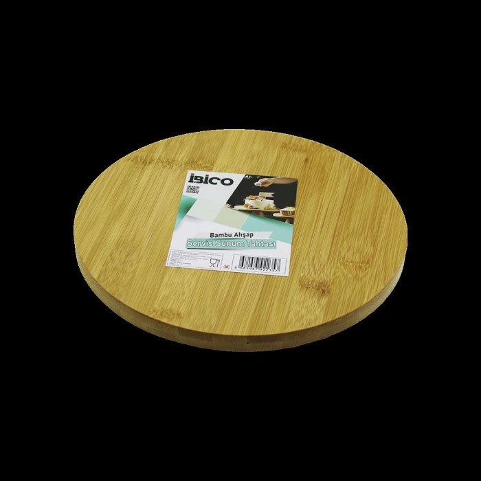Hubrendy Tedarik Ayaklı Bambu Sunum Tepsisi 24.5 cm