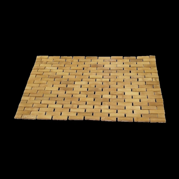 Hubrendy Tedarik Bambu Ahşap Kaymaz Banyo Paspası 42x62 cm