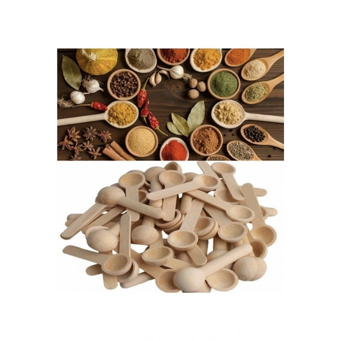 Hubrendy Tedarik Bambu Baharat ve Reçel Kaşığı 6 Adet