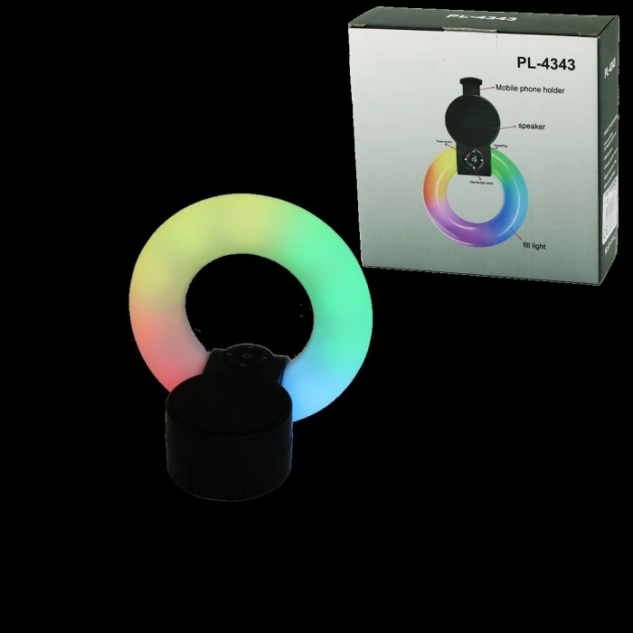 Hubrendy Tedarik Bluetooth Mini Hoparlör USB Şarjlı LED Işıklı Telefon Tutucu