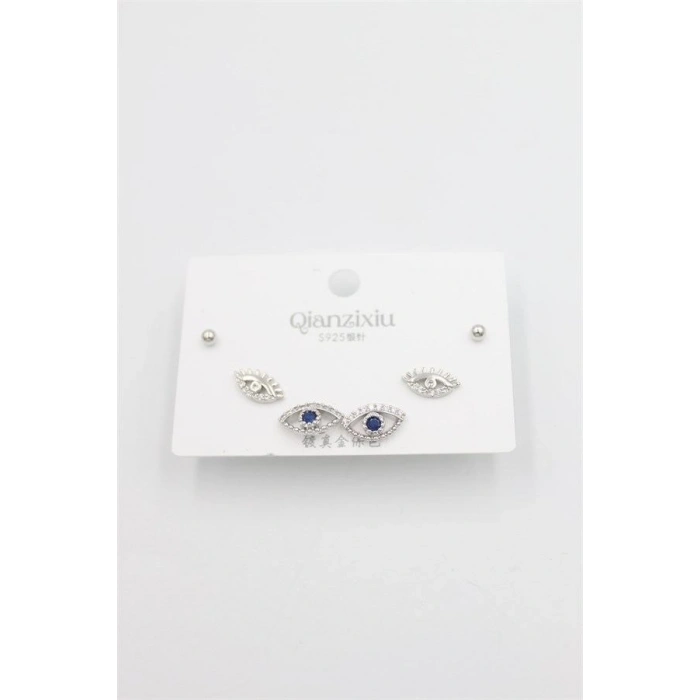 Hubrendy Tedarik Çoklu Set Küpe - Gümüş