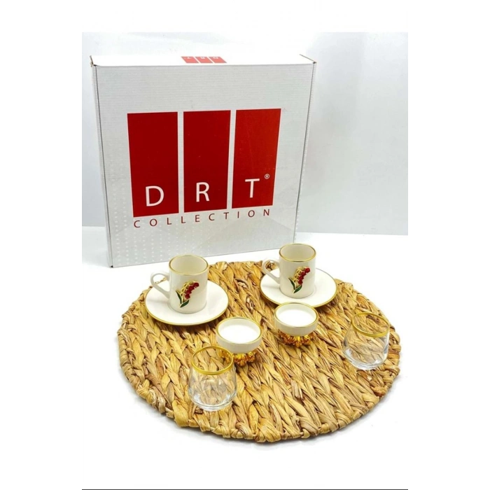 Hubrendy Tedarik Collection Kahve Seti Lale Royaleks-DRT-6060-5