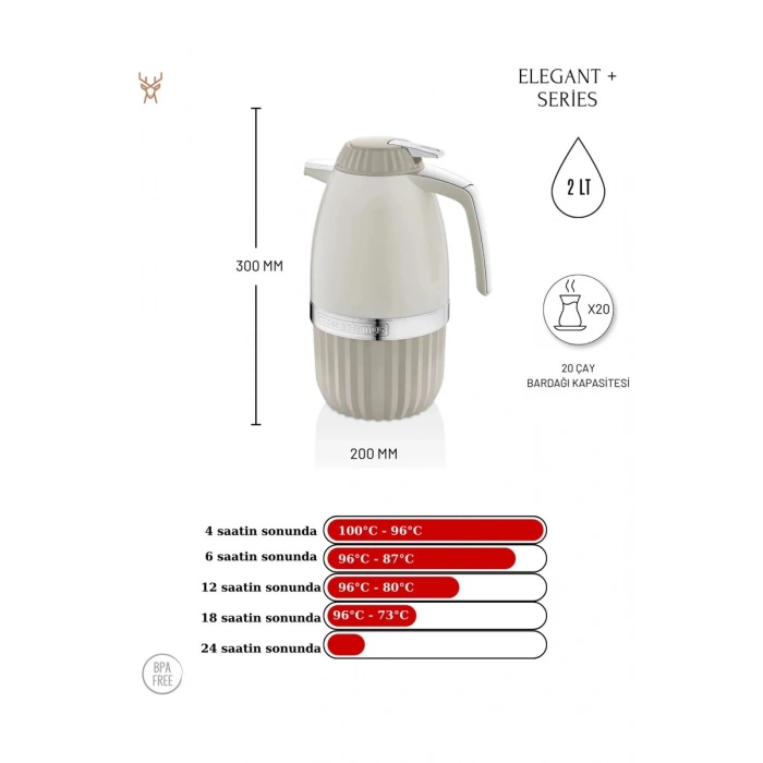 Hubrendy Tedarik Elegant T Serisi 2 Lt. Termos Royaleks-PW-003