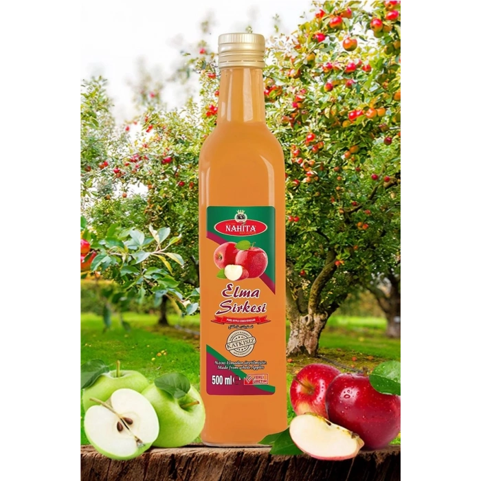 Hubrendy Tedarik Elma Sirkesi % 100 doğal Katkısız 500 ml
