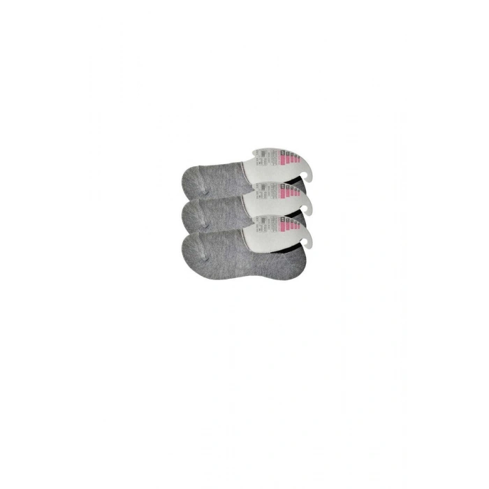 Hubrendy Tedarik Gri Kadın Babet Çorap 3 çift