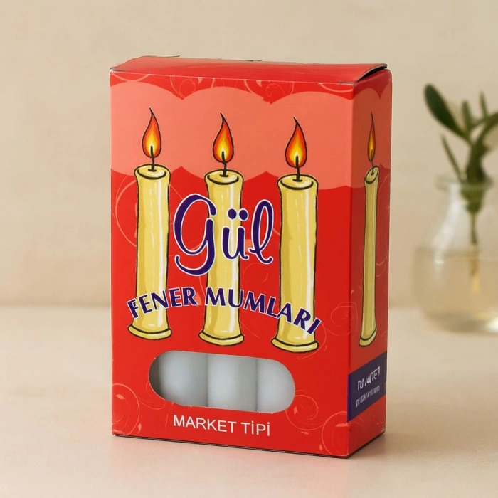 Hubrendy Tedarik Gül Kokulu Mum 10lu Paket