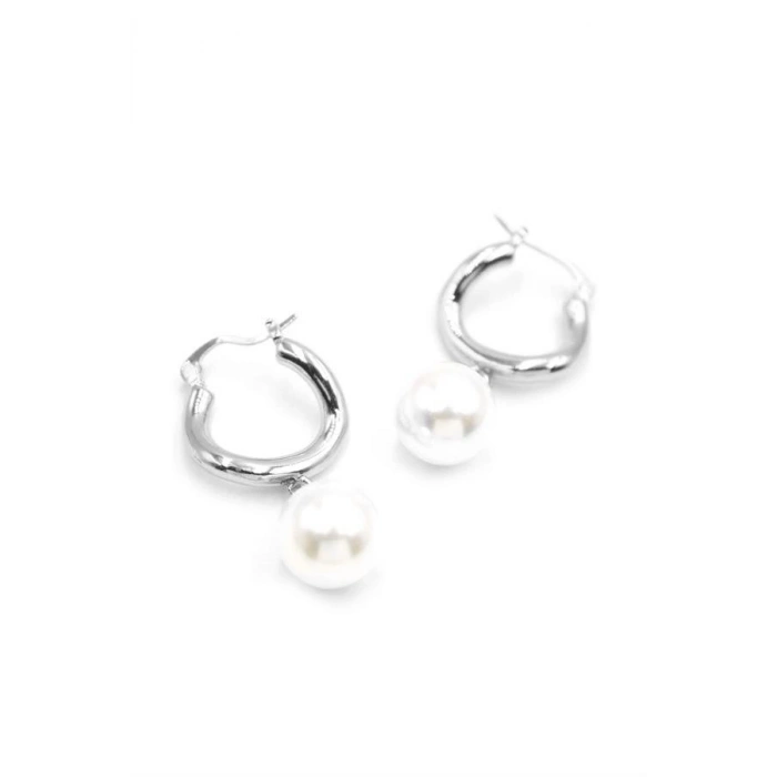 Hubrendy Tedarik İnci Küpe - Gümüş