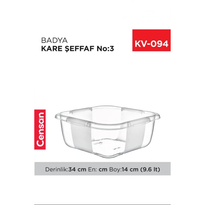 Hubrendy Tedarik Kare Şeffaf Badya 1 Adet 3 No Royaleks-E166