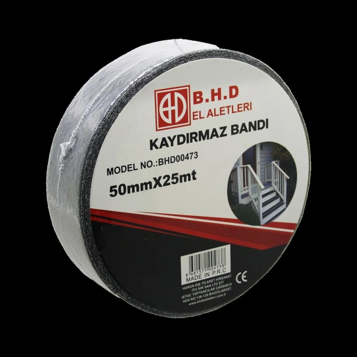 Hubrendy Tedarik Kaydırmaz Bant 50mm x 25m Siyah