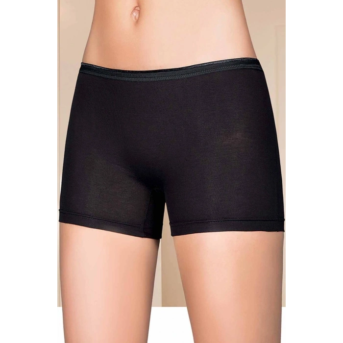 Hubrendy Tedarik Likralı Kadın Boxer Siyah 2101B